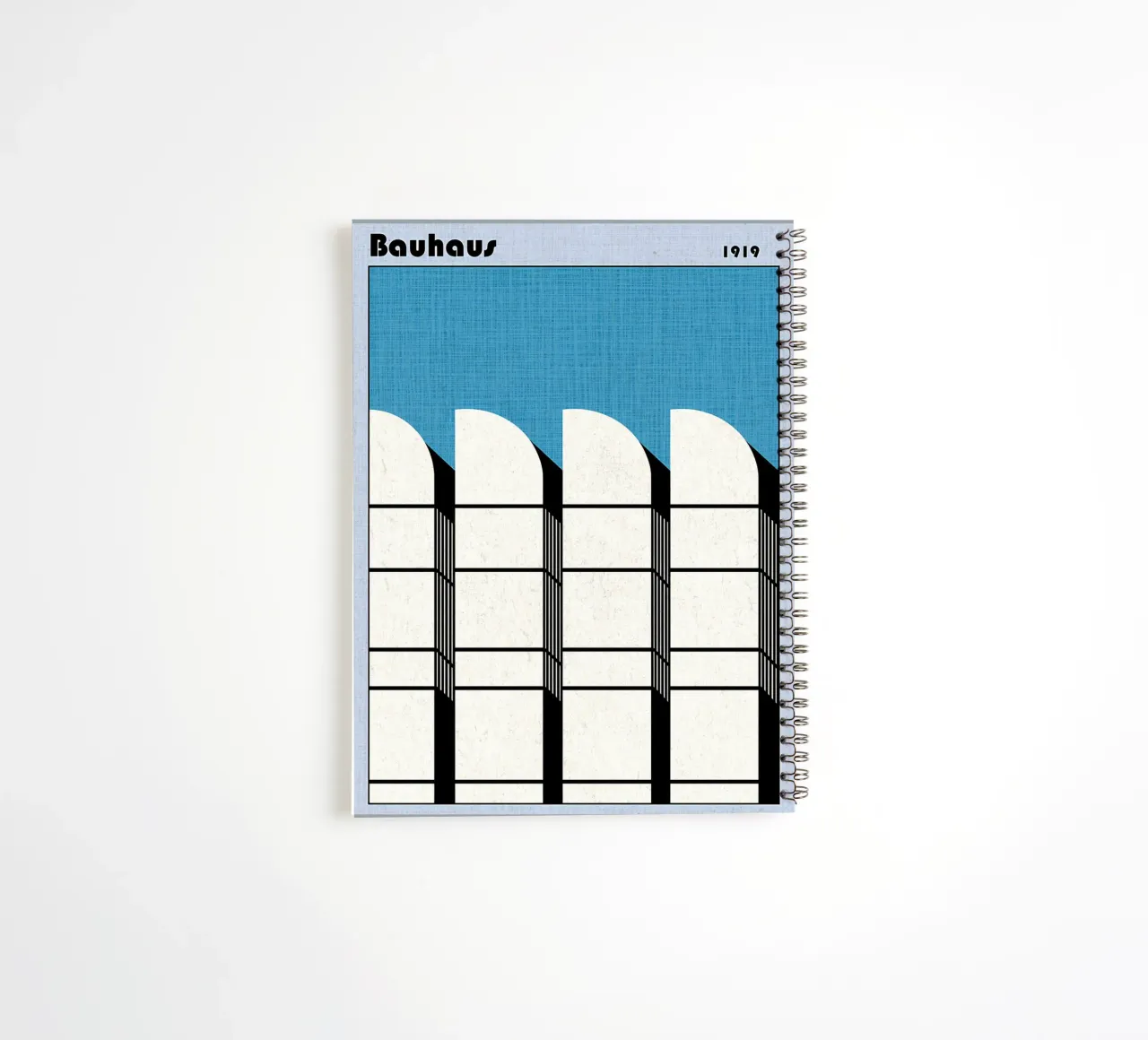 Bauhaus 1919 Poster spiral notebook by Ashley Studio