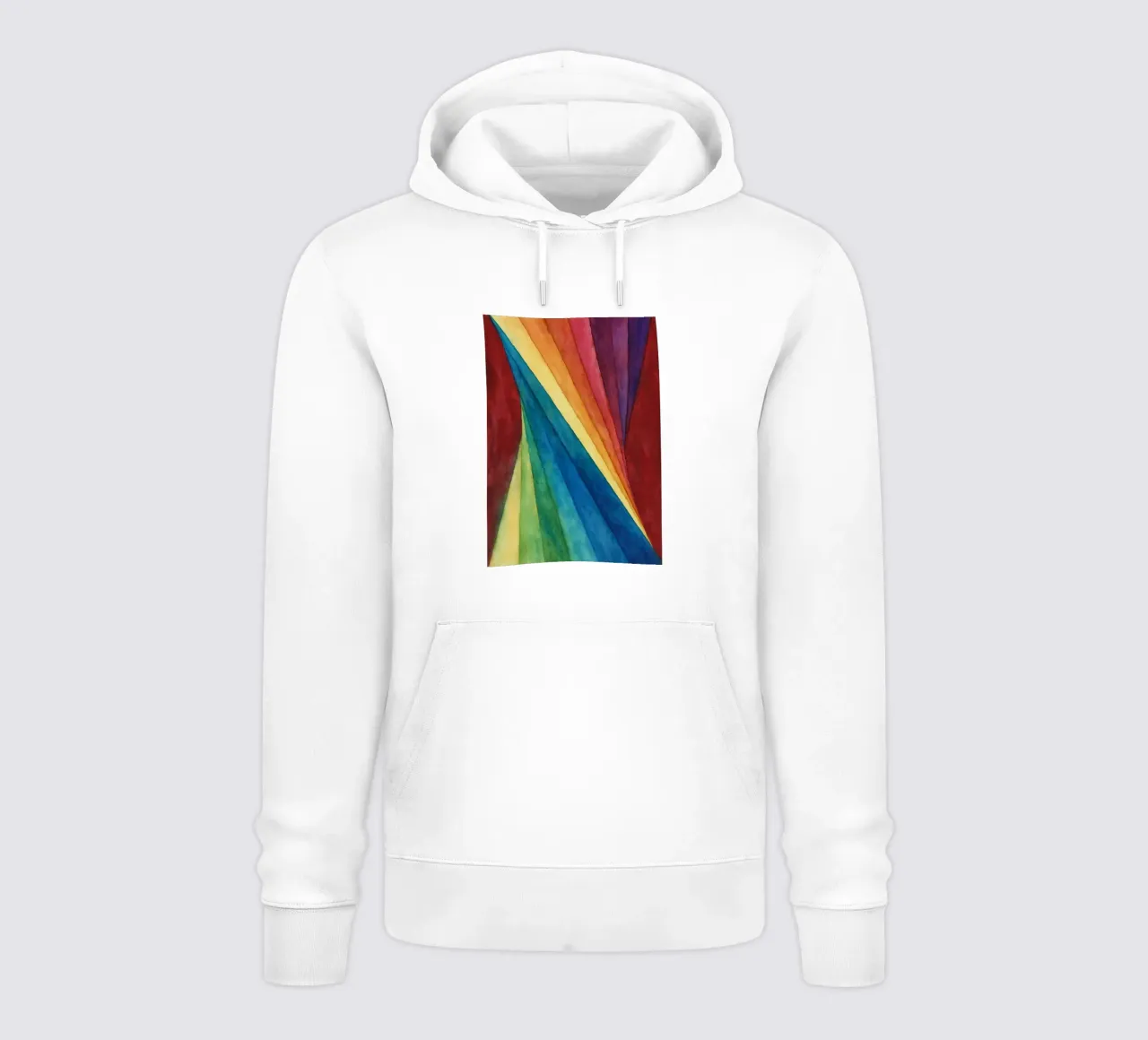 arcobaleno contorto disegno astratto ilustrazione felpa con cappuccio da Permatax