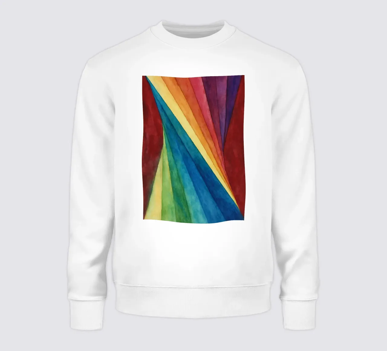 arco iris retorcido dibujo abstracto ilustración sudadera de Permatax