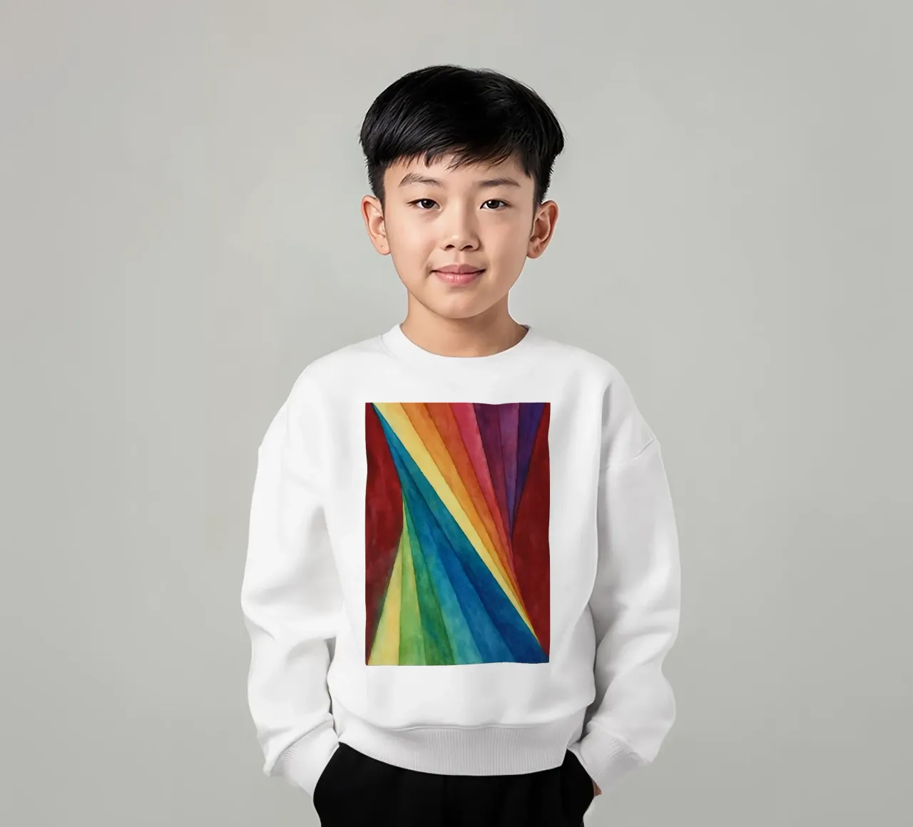 verdrehten Regenbogen abstrakte Zeichnung ilustration Kinder Sweatshirt von Permatax