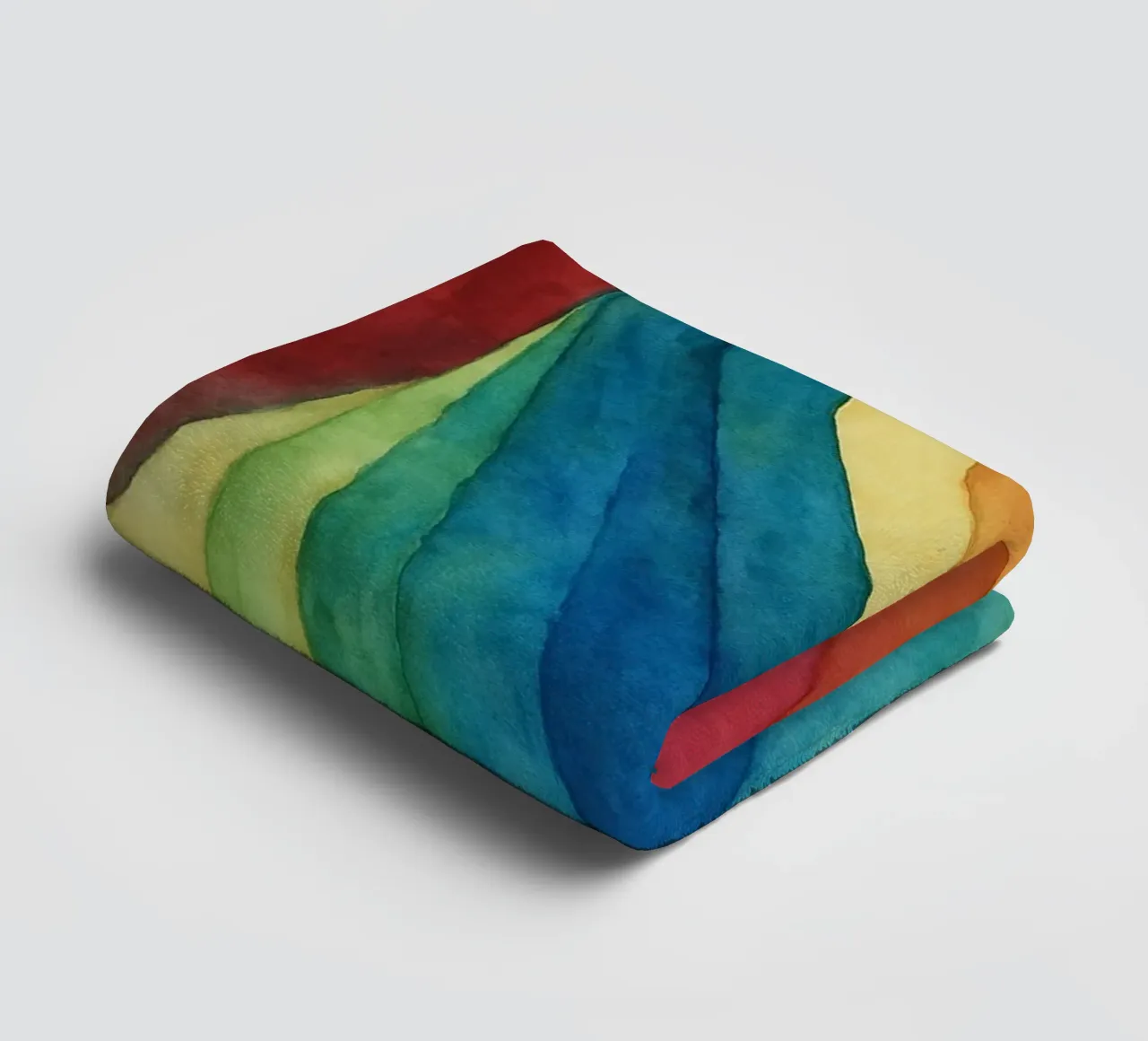 gedraaide regenboog abstracte tekening ilustratie badhanddoek van Permatax