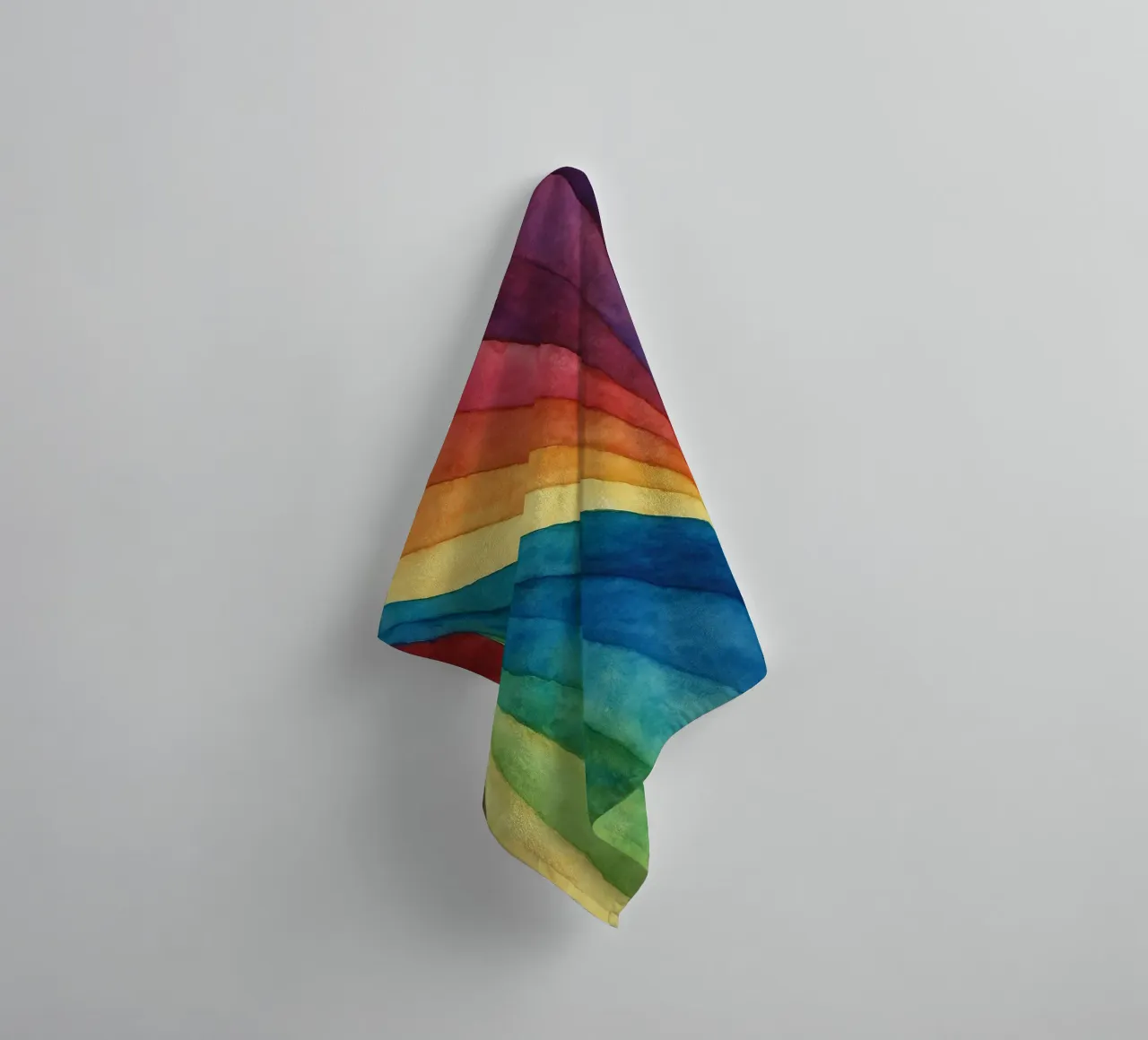 gedraaide regenboog abstracte tekening ilustratie badhanddoek van Permatax