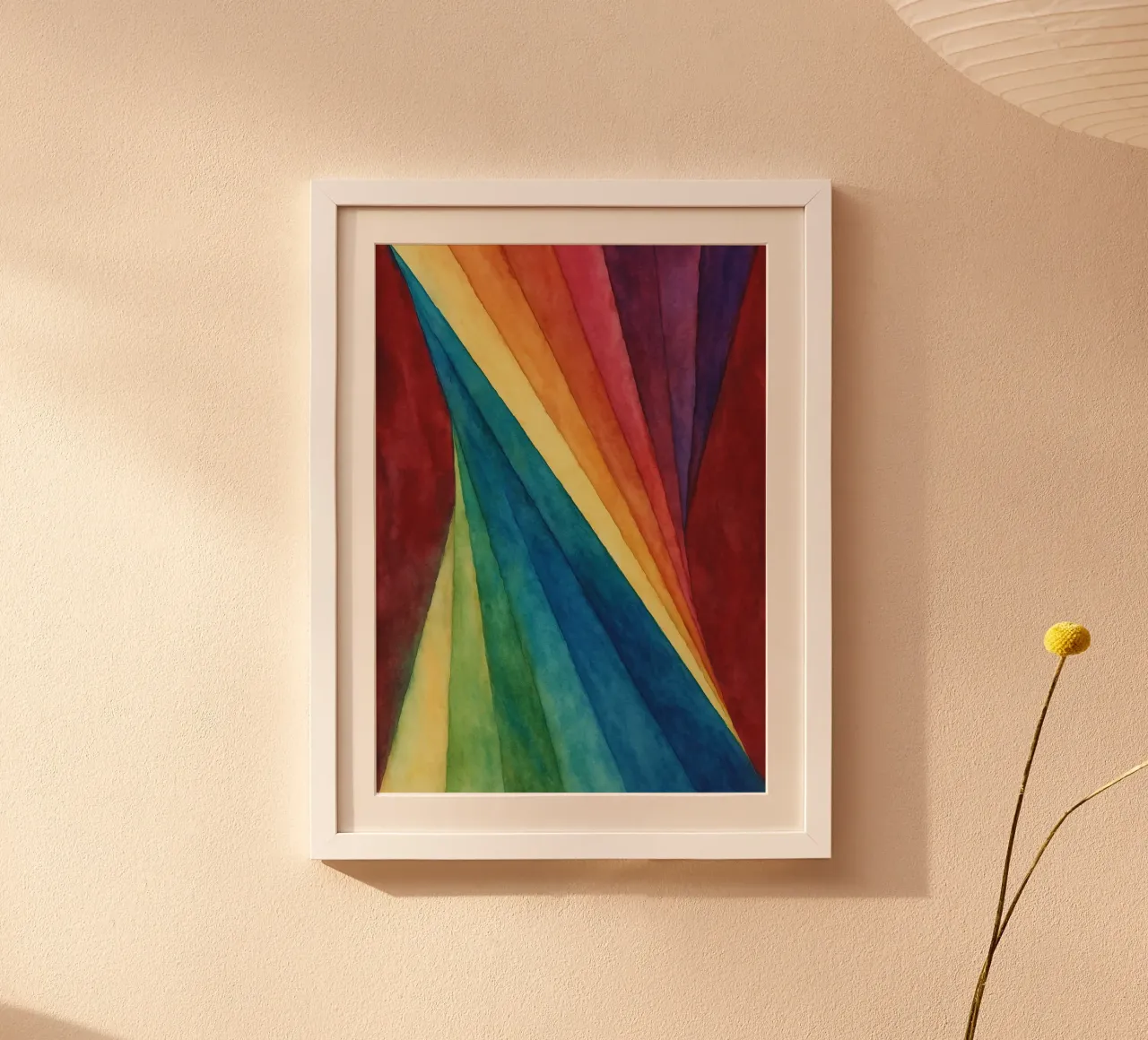gedraaide regenboog abstracte tekening ilustratie hahnemühle van Permatax