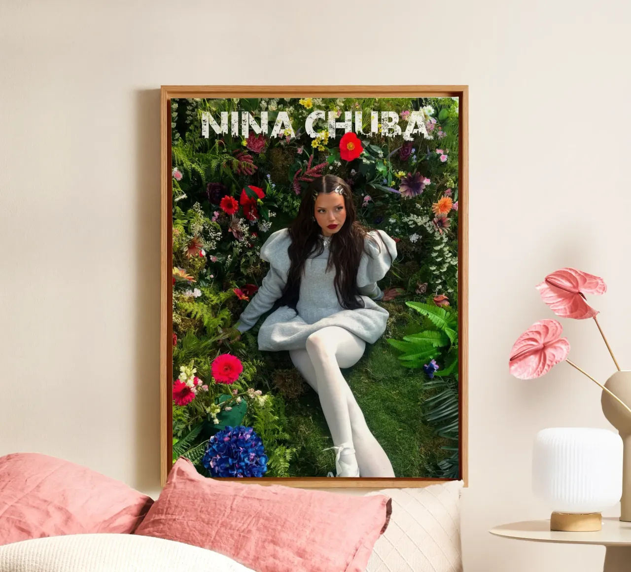 Fiore di Nina Chuba tela con Cornice a cassetta da AudioLibrary