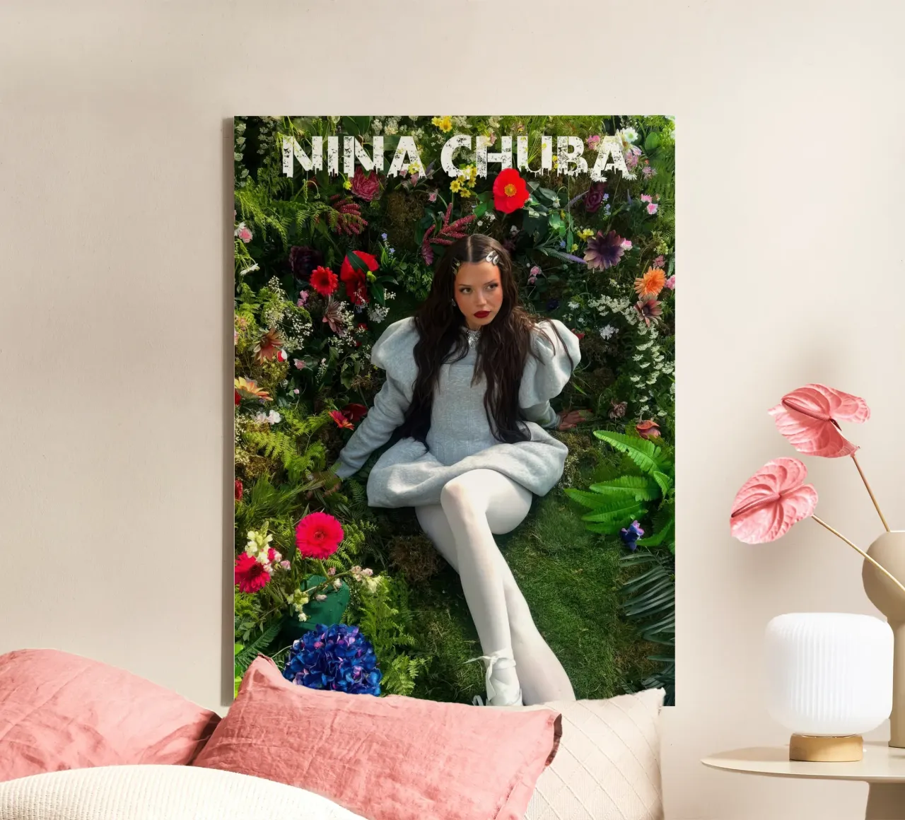 Fiore di Nina Chuba tela con Cornice a cassetta da AudioLibrary