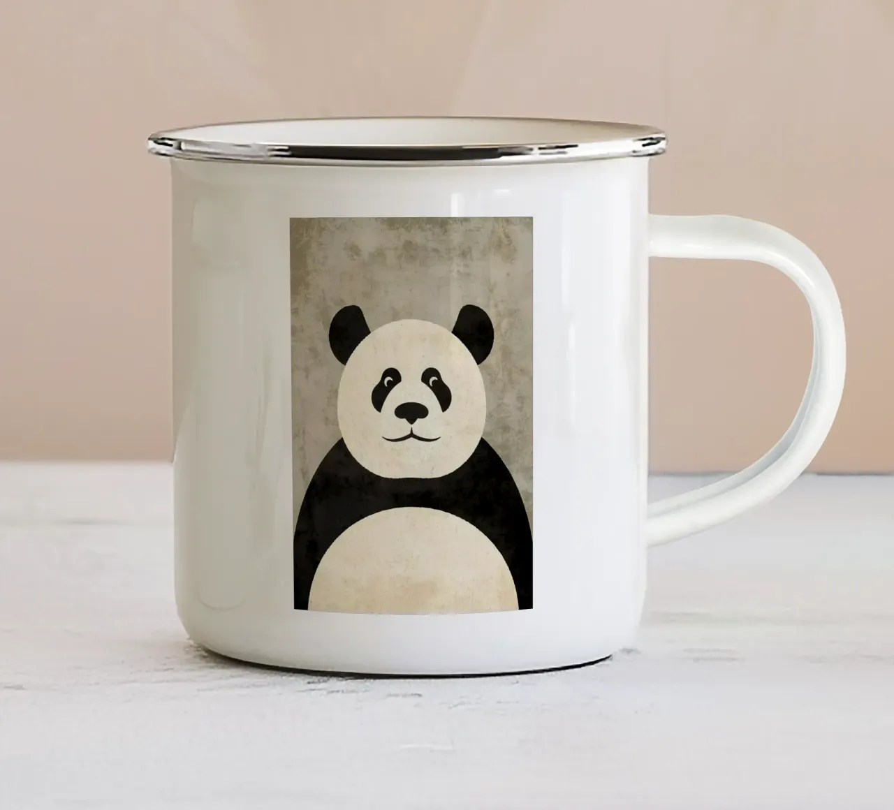 Panda tazza in smalto da Matlock Studio
