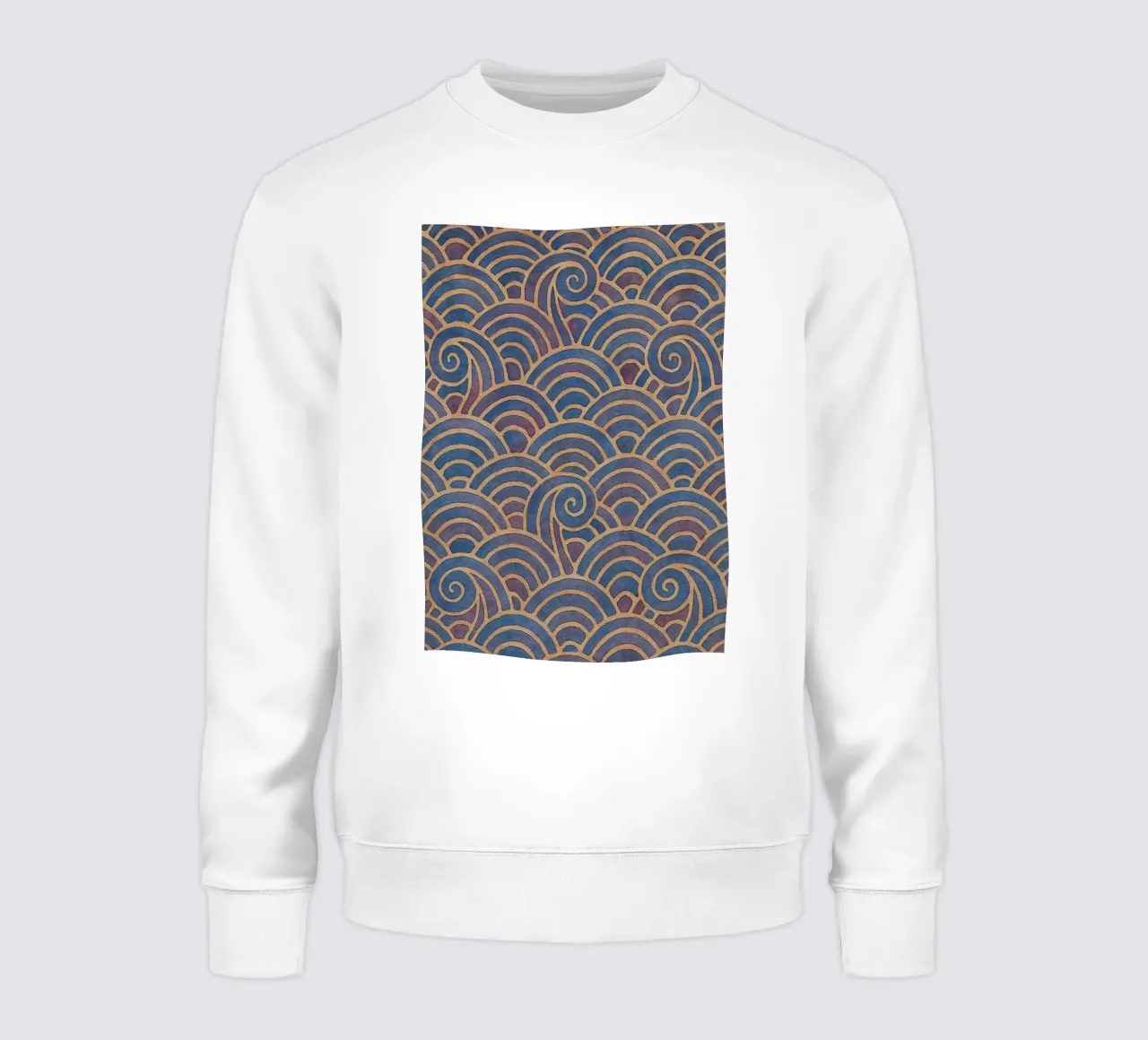 vague dans la mer dessin abstrait ilustration sweat de Permatax