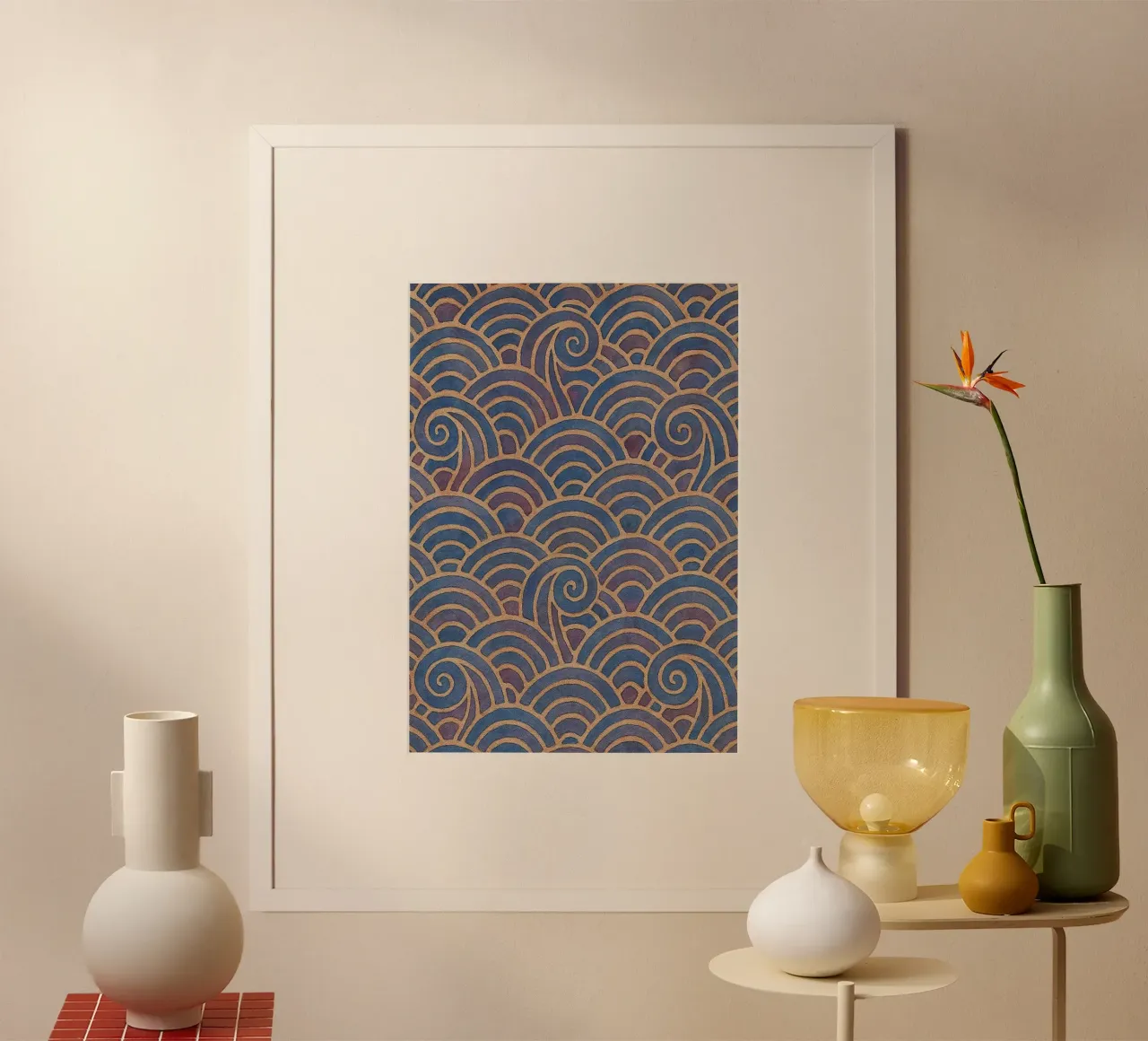 wave in the sea abstract drawing ilustration hahnemühle by Permatax