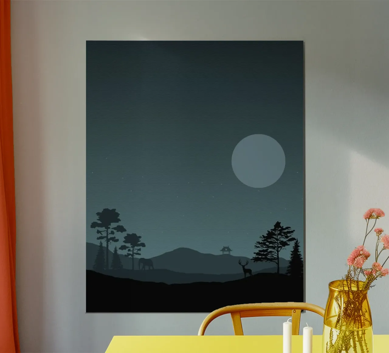 hills mountains poster con marco de aluminio de twillight