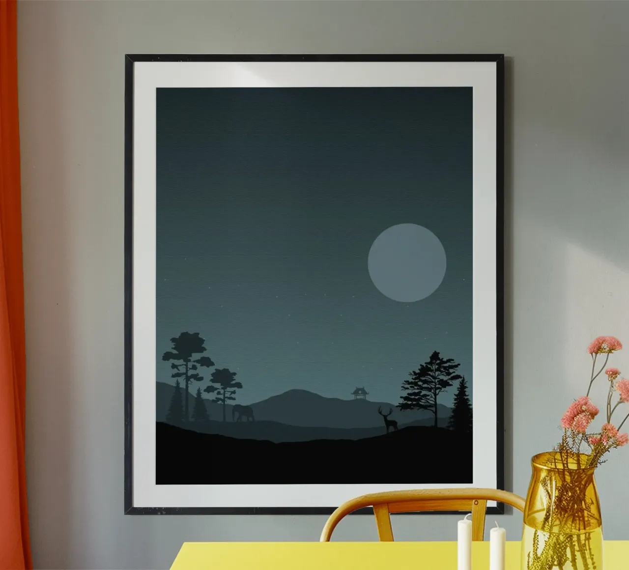 hills mountains poster con marco de aluminio de twillight