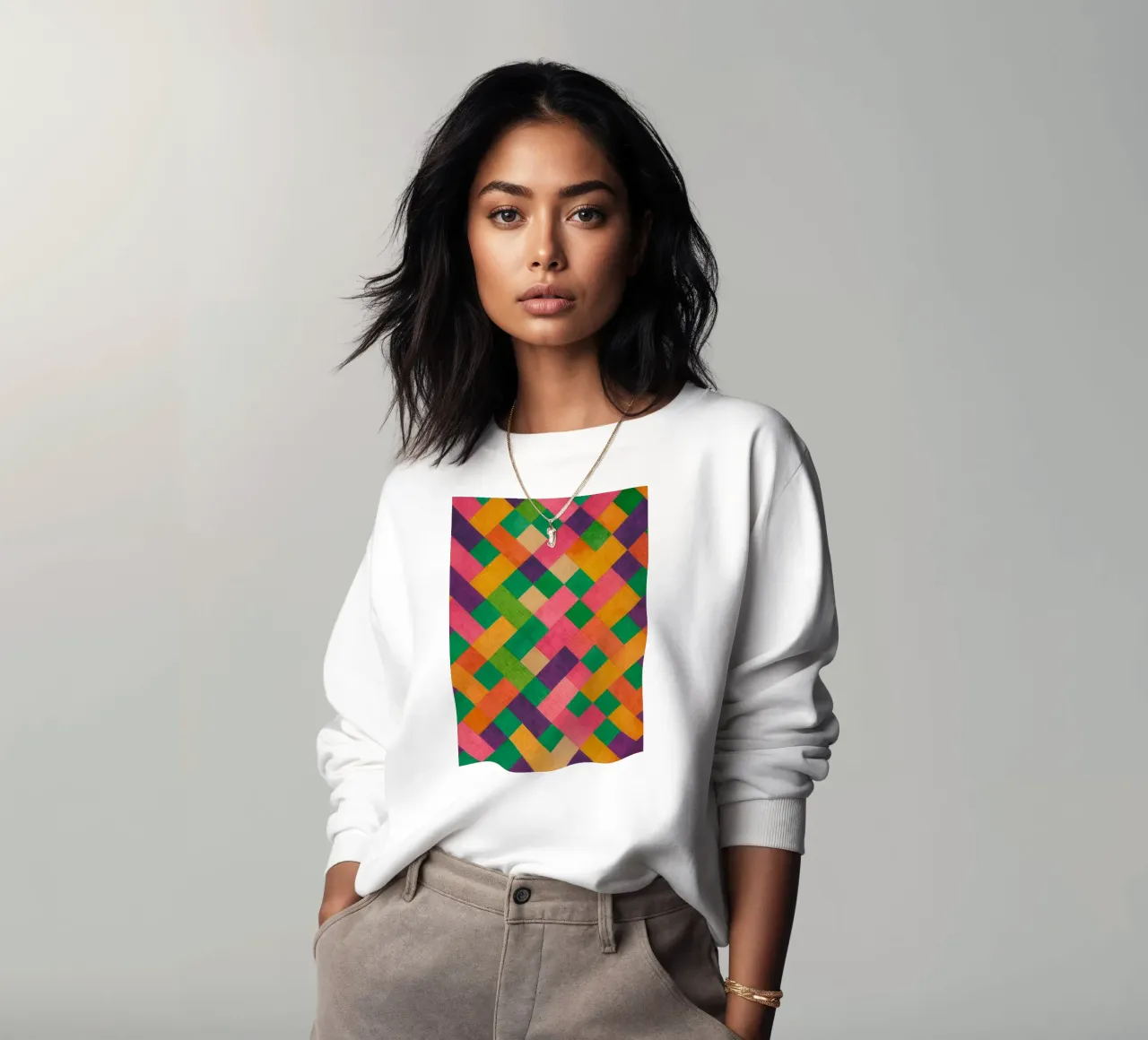 webbing kleurrijke abstracte tekening ilustratie sweatshirt van Permatax