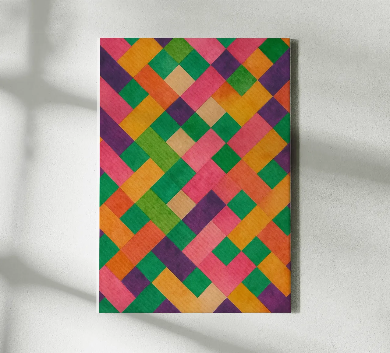 webbing kleurrijke abstracte tekening ilustratie canvas van Permatax
