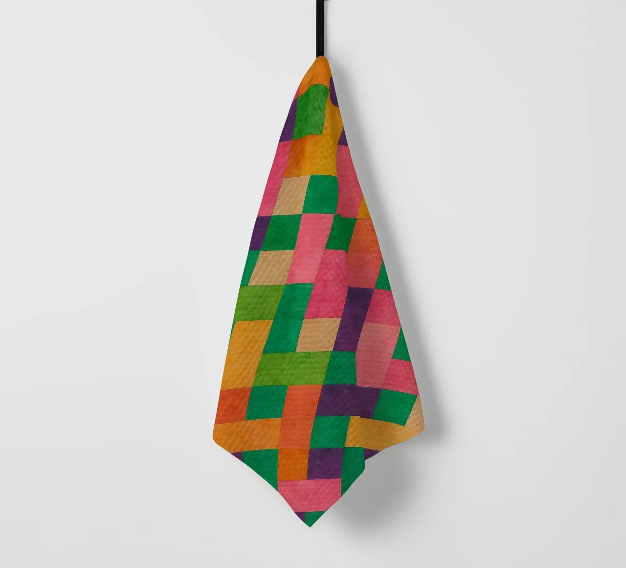 sangle colorée dessin abstrait ilustration torchon de Permatax