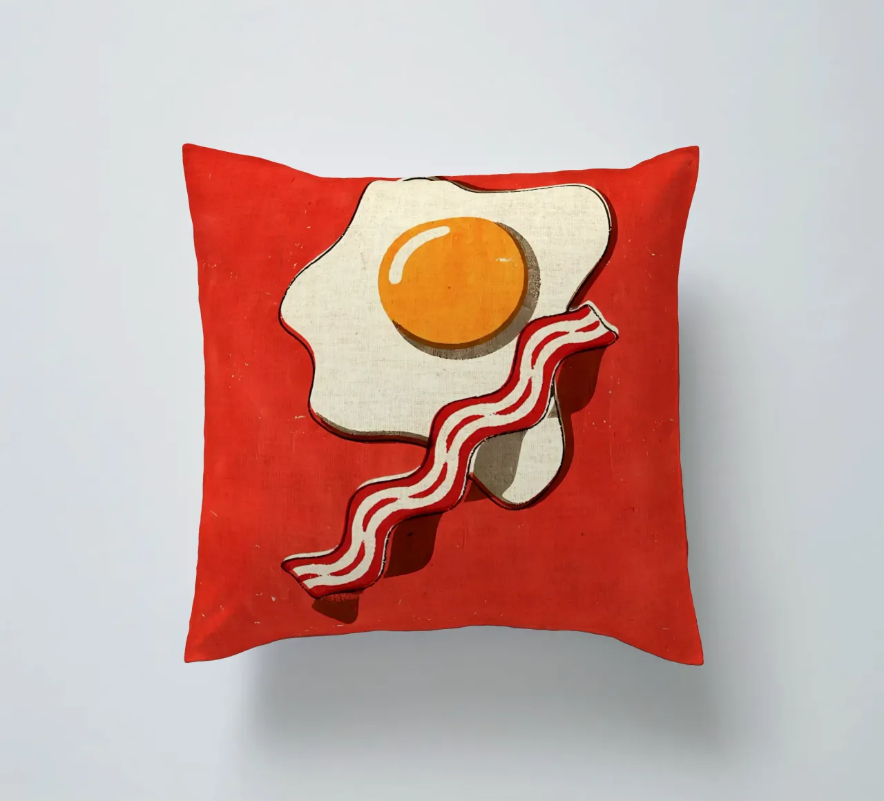 Uovo e pancetta cuscino da Matlock Studio