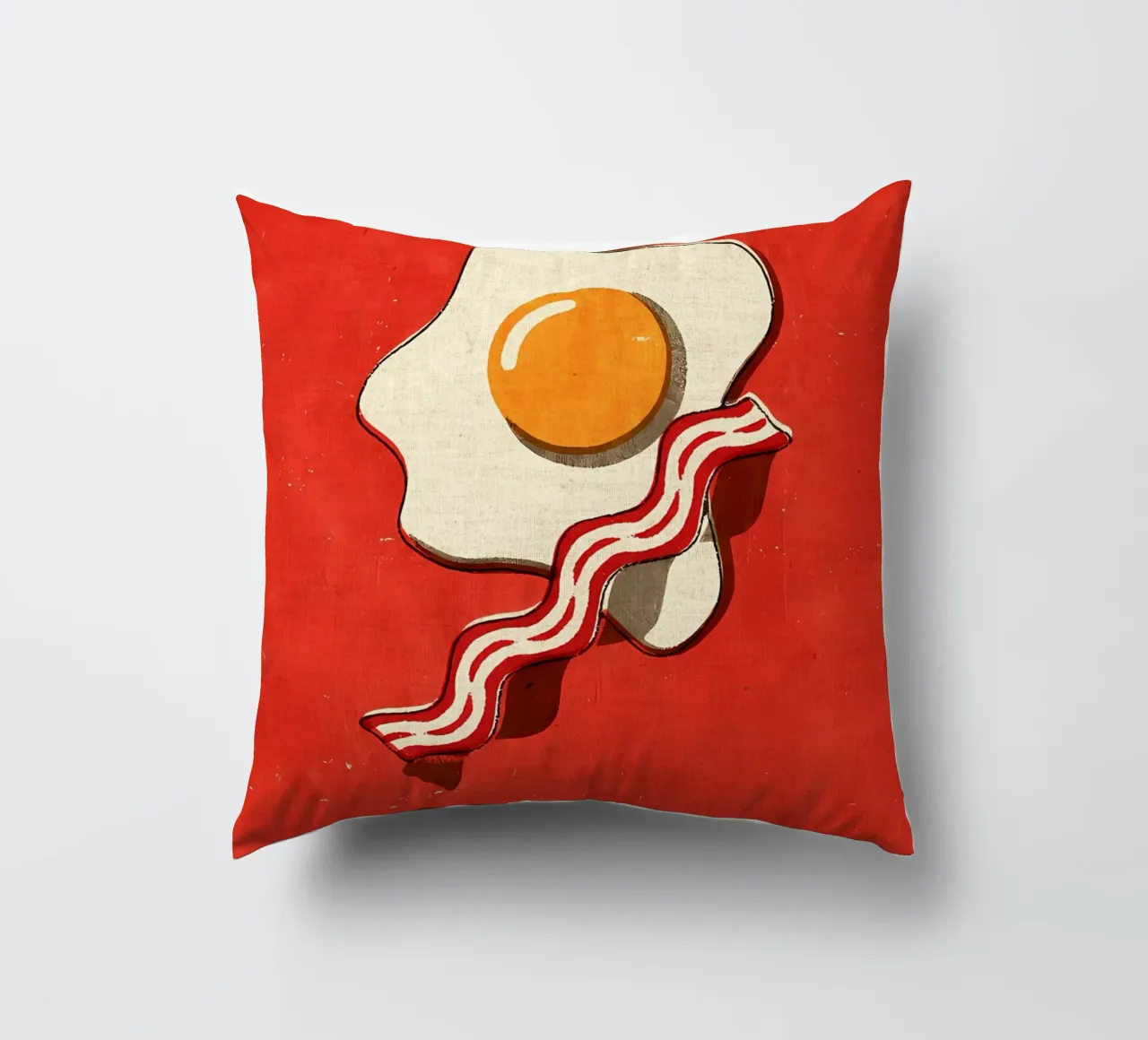Uovo e pancetta cuscino da Matlock Studio