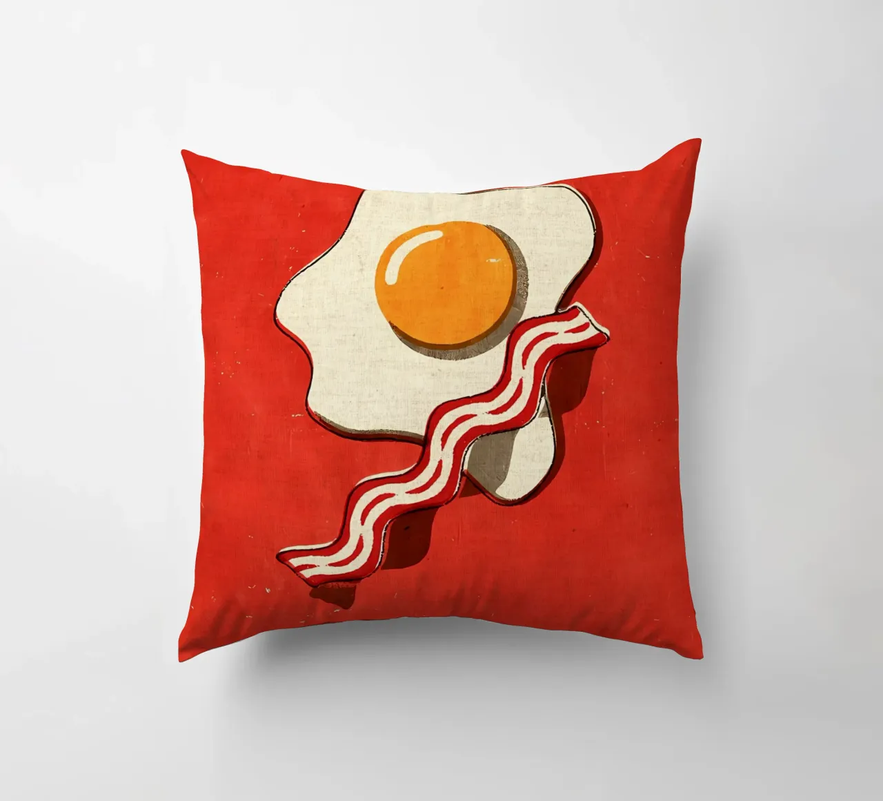 Uovo e pancetta cuscino da Matlock Studio