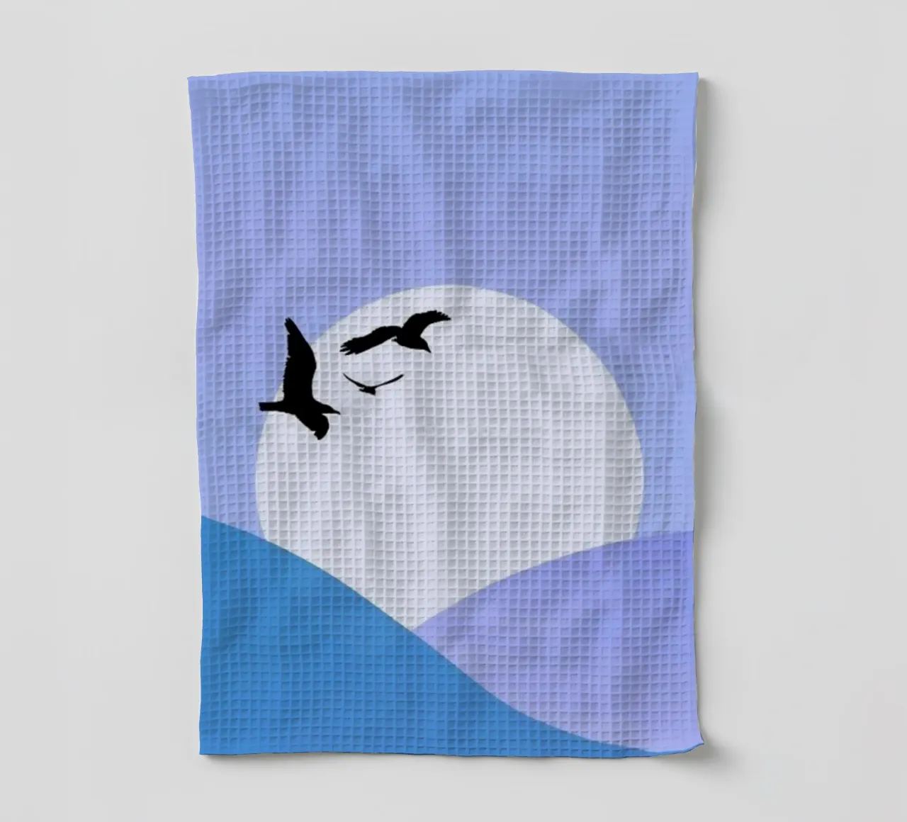 evening landscape tea towel by Histrol
