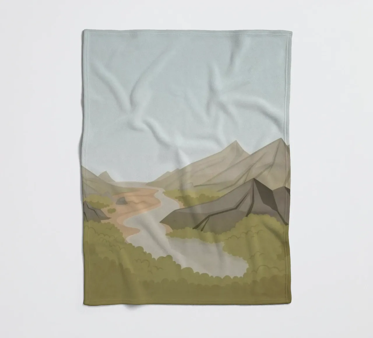 countryside terrain fleece blanket by twillight