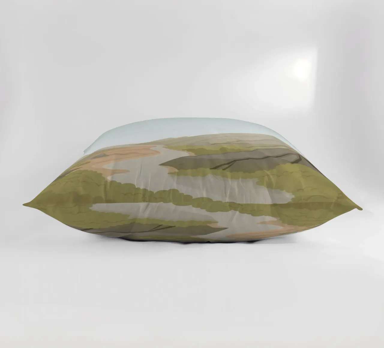 countryside terrain decorative cushion by twillight