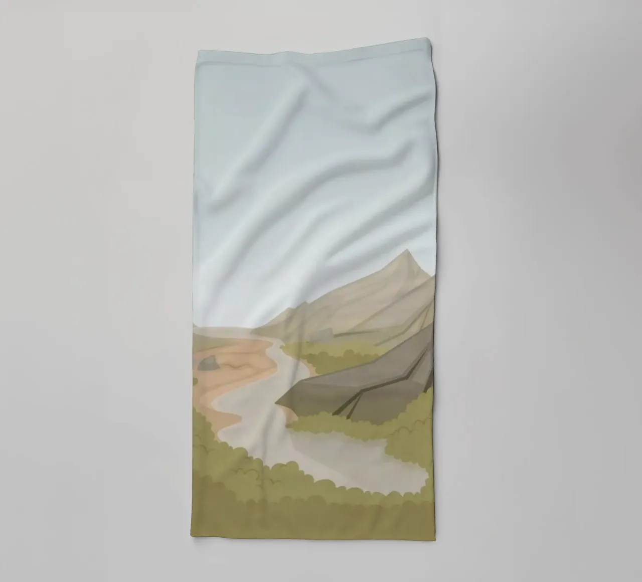 countryside terrain towel by twillight