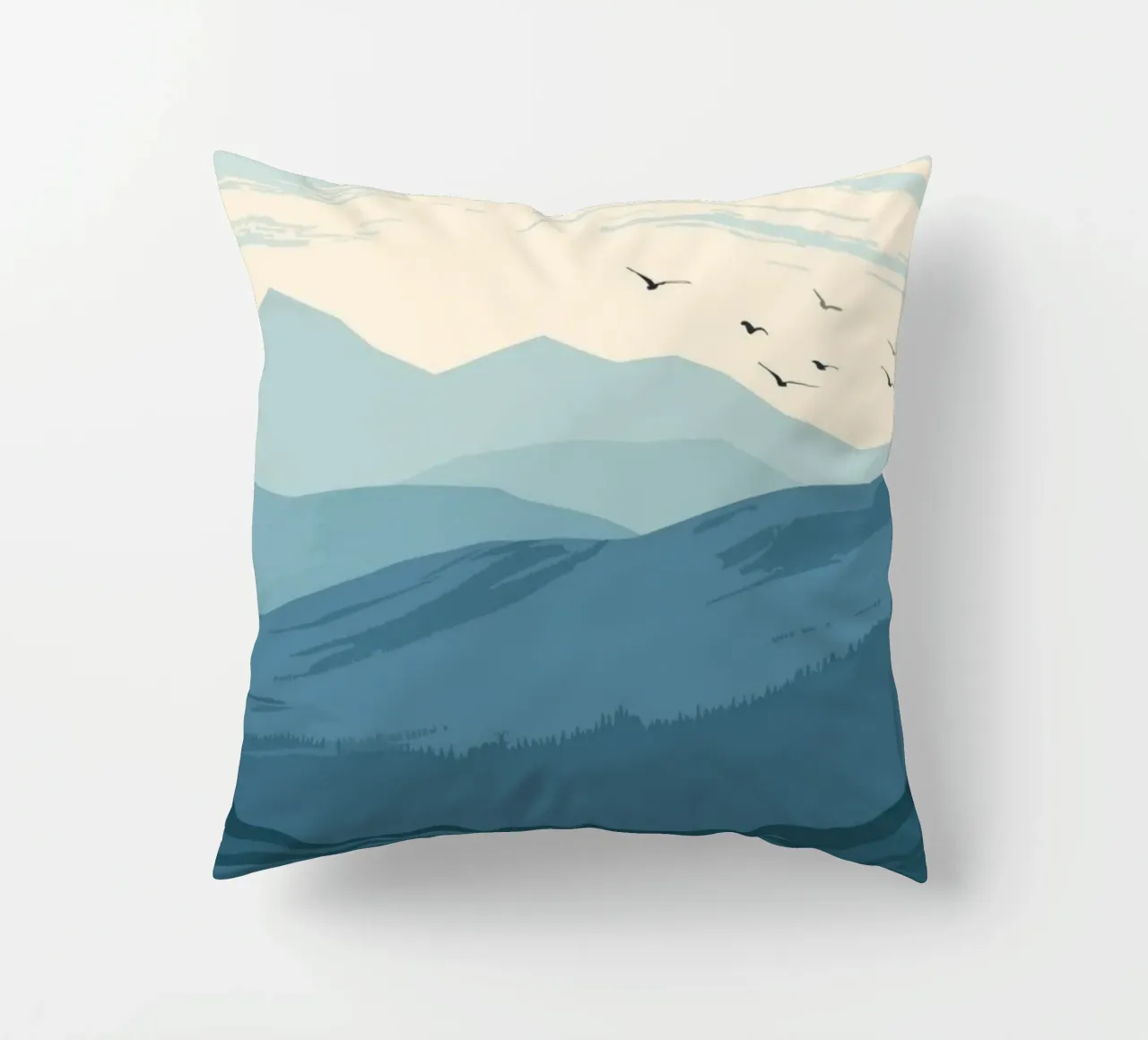 landscape outdoors decorative cushion by Histrol