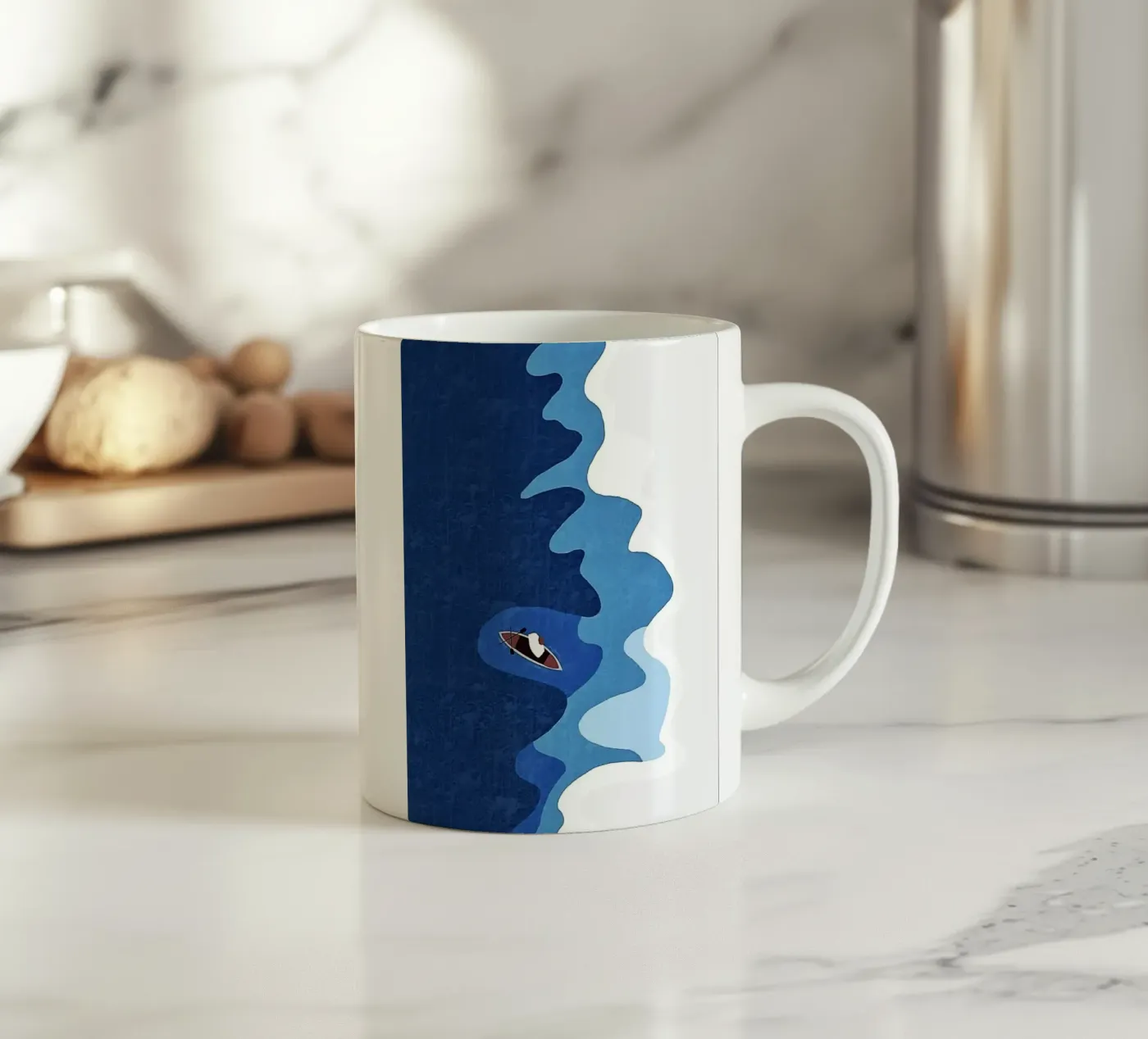 surface canoeing ceramic mug by Histrol