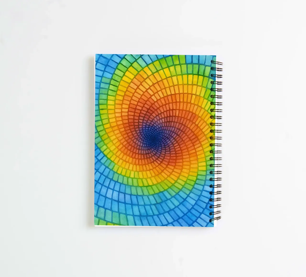 woven holes abstract drawing ilustration spiral notebook by Permatax