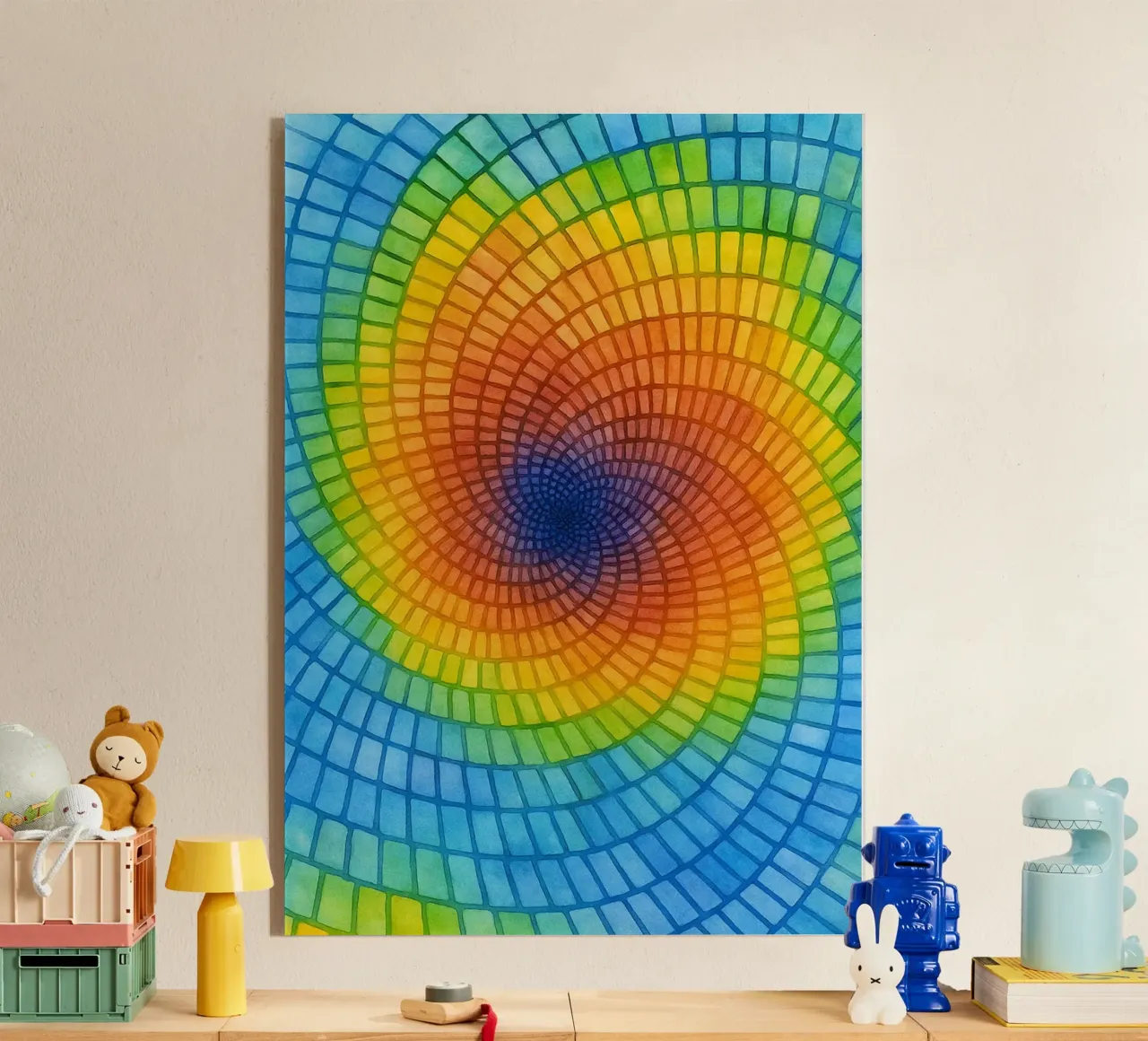 woven holes abstract drawing ilustration acrylic glass by Permatax