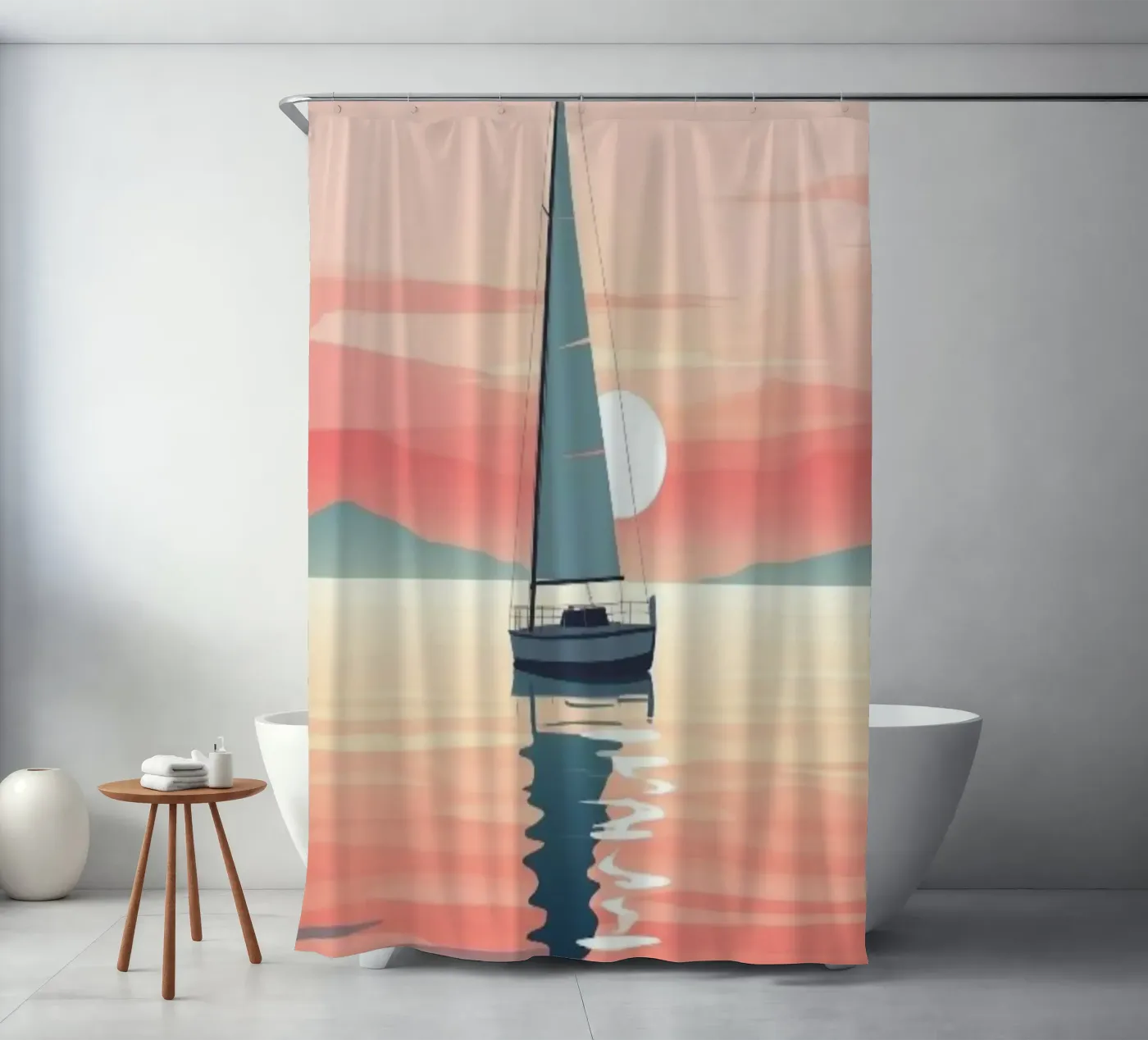 reflection sky shower curtain by twillight