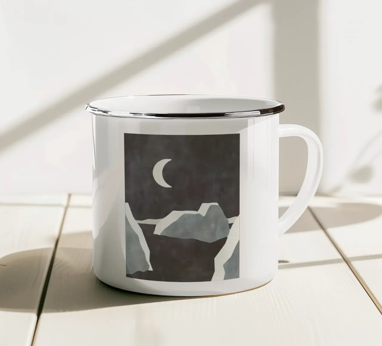 Notte artica tazza in smalto da Matlock Studio