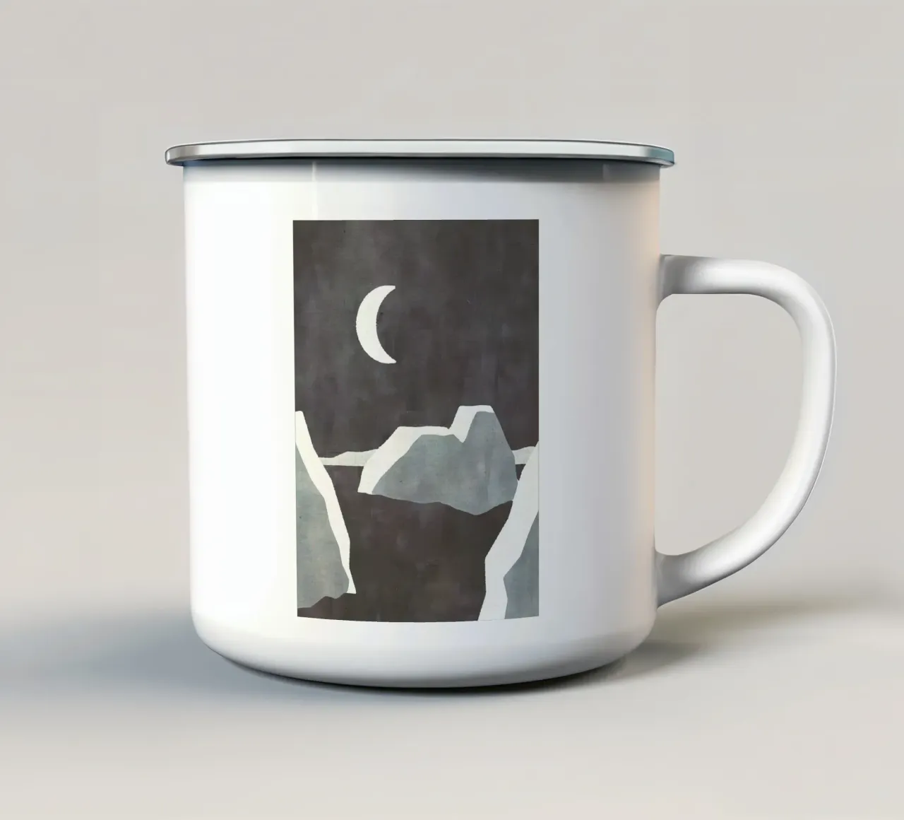 Notte artica tazza in smalto da Matlock Studio