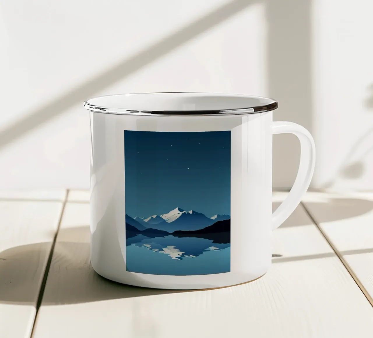 landscape dusk tazza in smalto da prindy