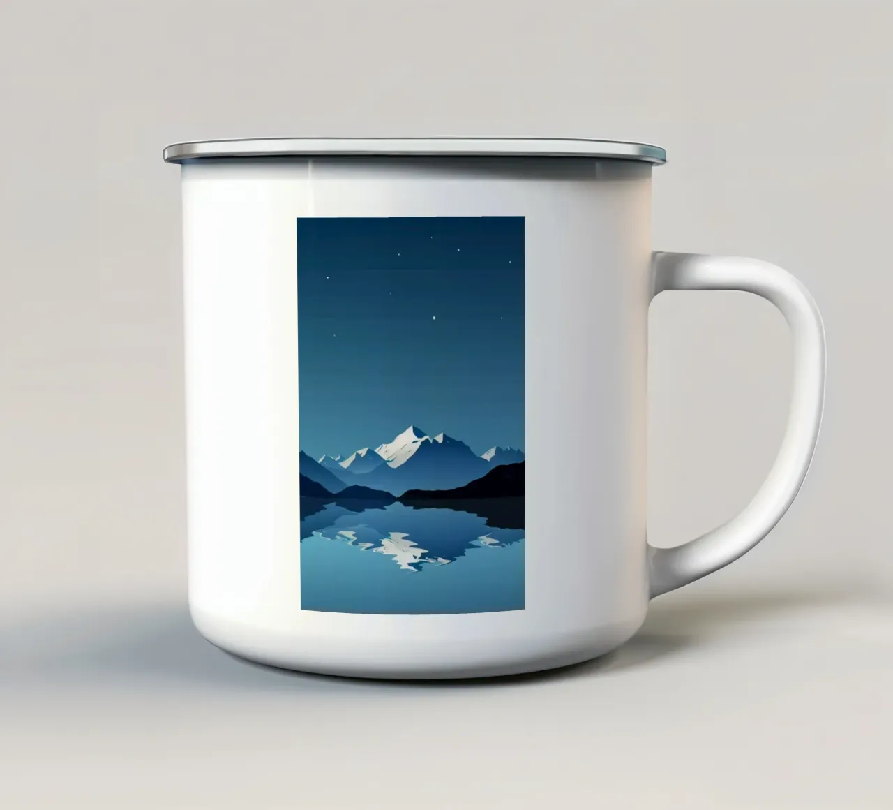 landscape dusk tazza in smalto da prindy