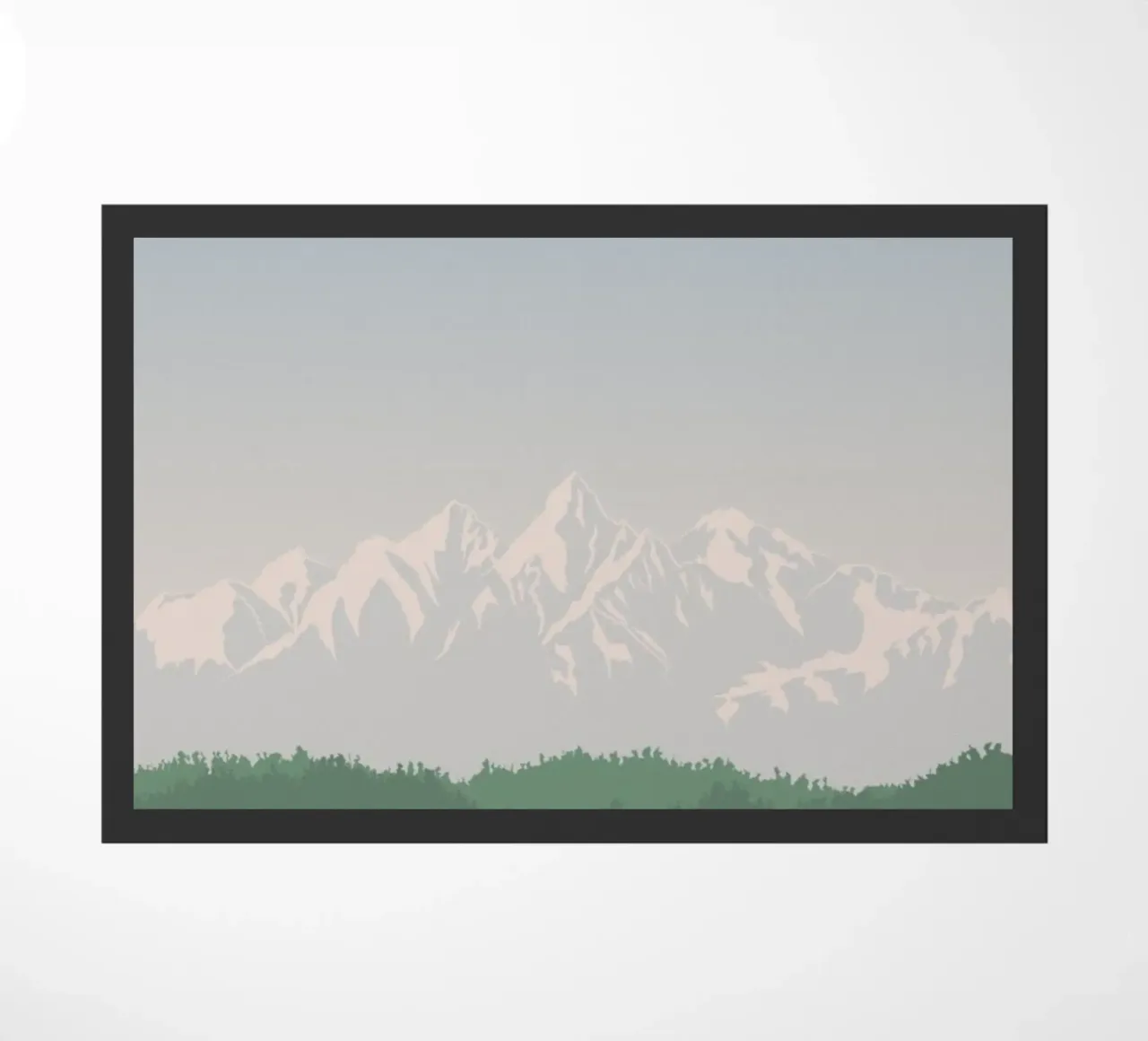 snowcapped peaks tree line zerbino da prindy