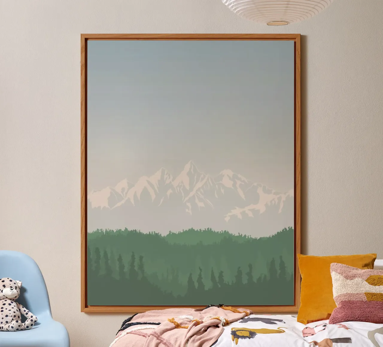 snowcapped peaks tree line alluminio dibond da prindy