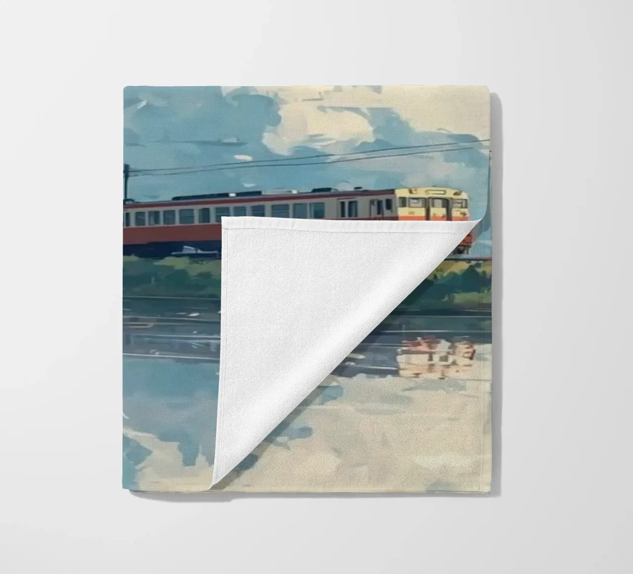 poles horizon beach towel by prindy