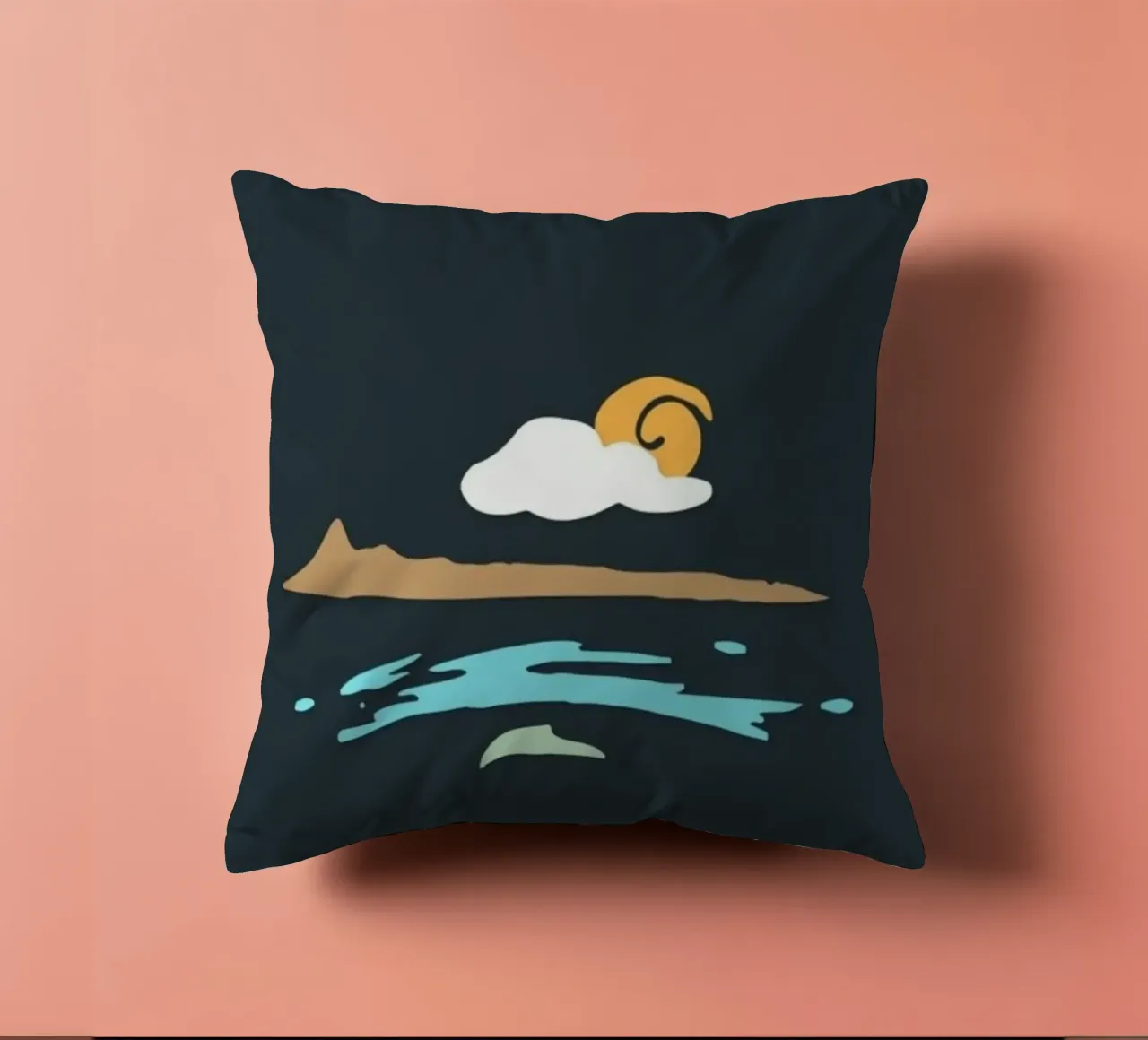 coastline scenery cuscino da prindy