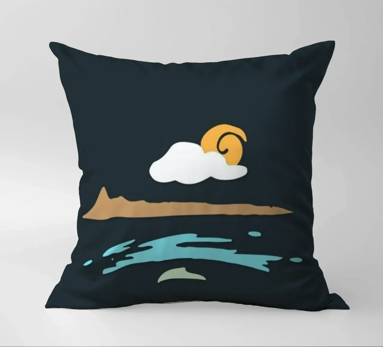 coastline scenery cuscino da prindy