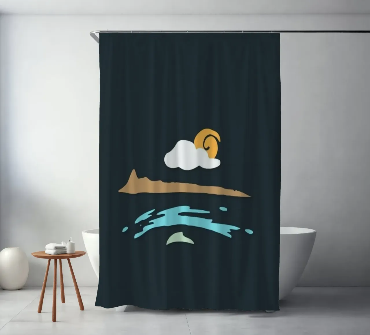 coastline scenery tenda da doccia da prindy