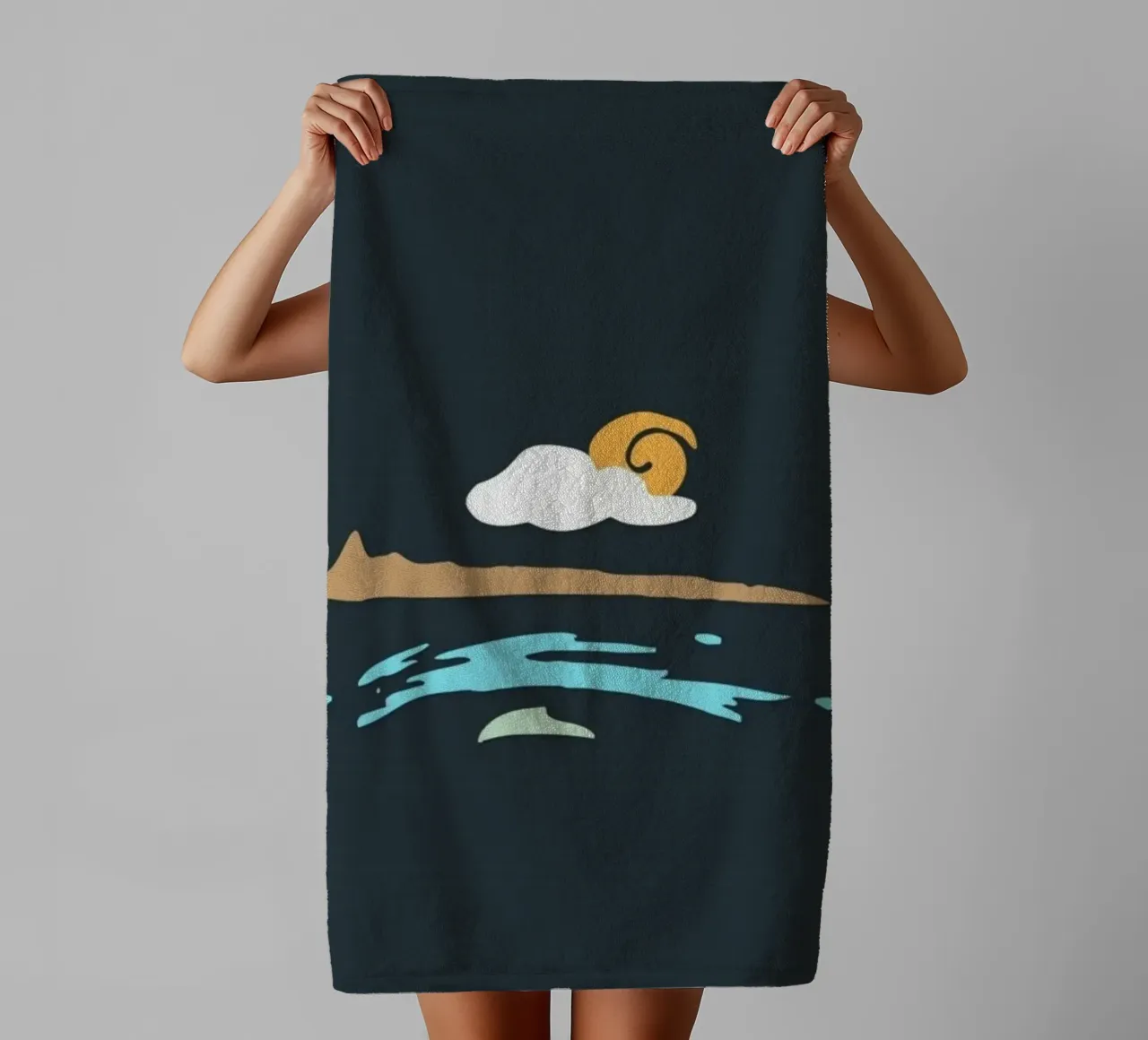 coastline scenery asciugamano da bagno da prindy