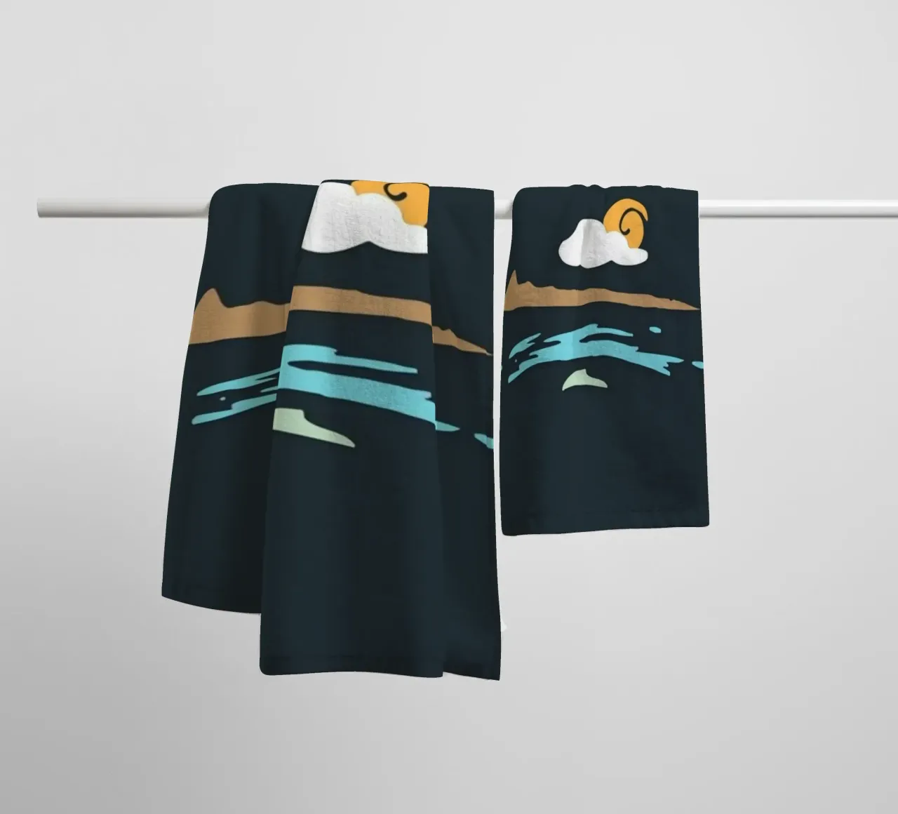 coastline scenery asciugamano da bagno da prindy
