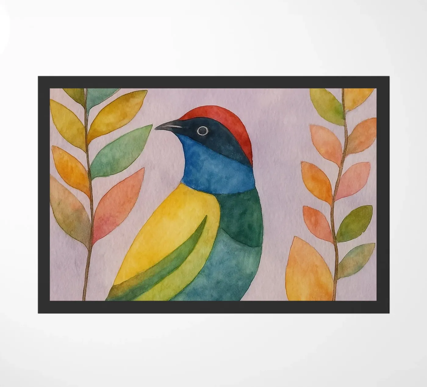 bird drawing doormat by Botania