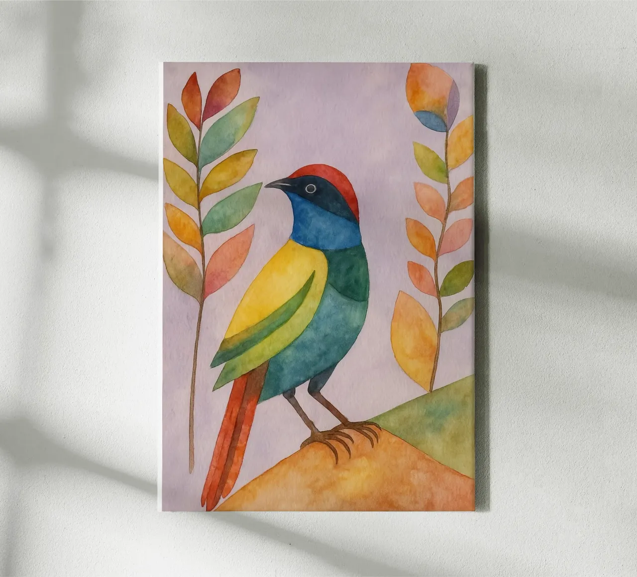 disegno di uccelli tela con Cornice a cassetta da Botania