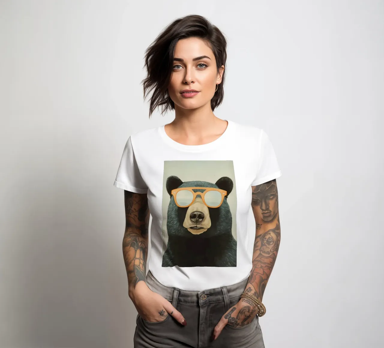 Orso fresco t-shirt da donna da edward shop
