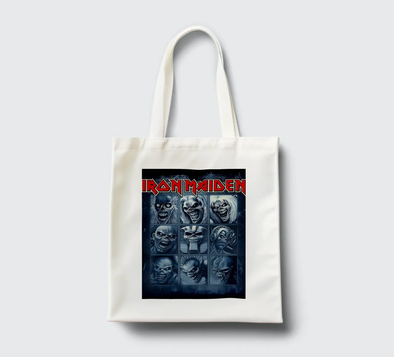 Trends International Iron Maiden - Grid Wall Poster tote bag by DGUnder