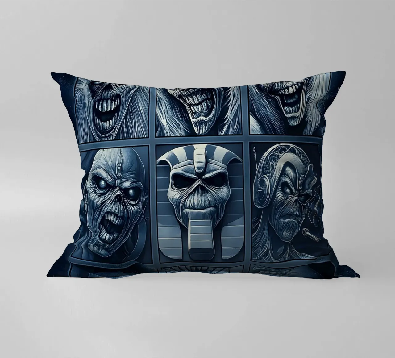 Trends International Iron Maiden - Grid Wall Poster decorative cushion by DGUnder
