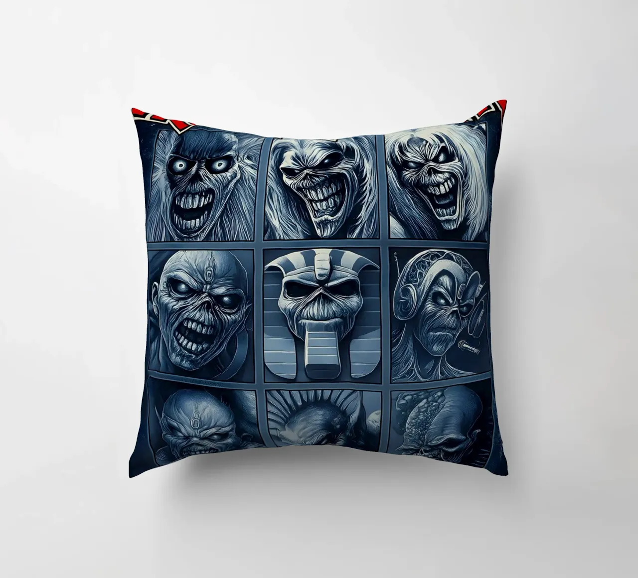 Trends International Iron Maiden - Grid Wall Poster decorative cushion by DGUnder