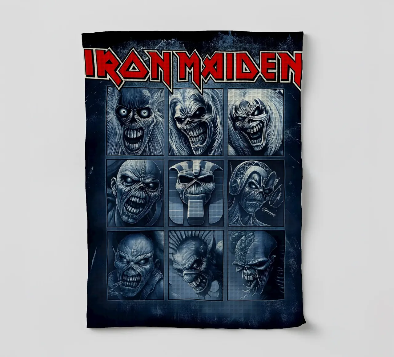 Trends International Iron Maiden - Grid Wall Poster tea towel by DGUnder