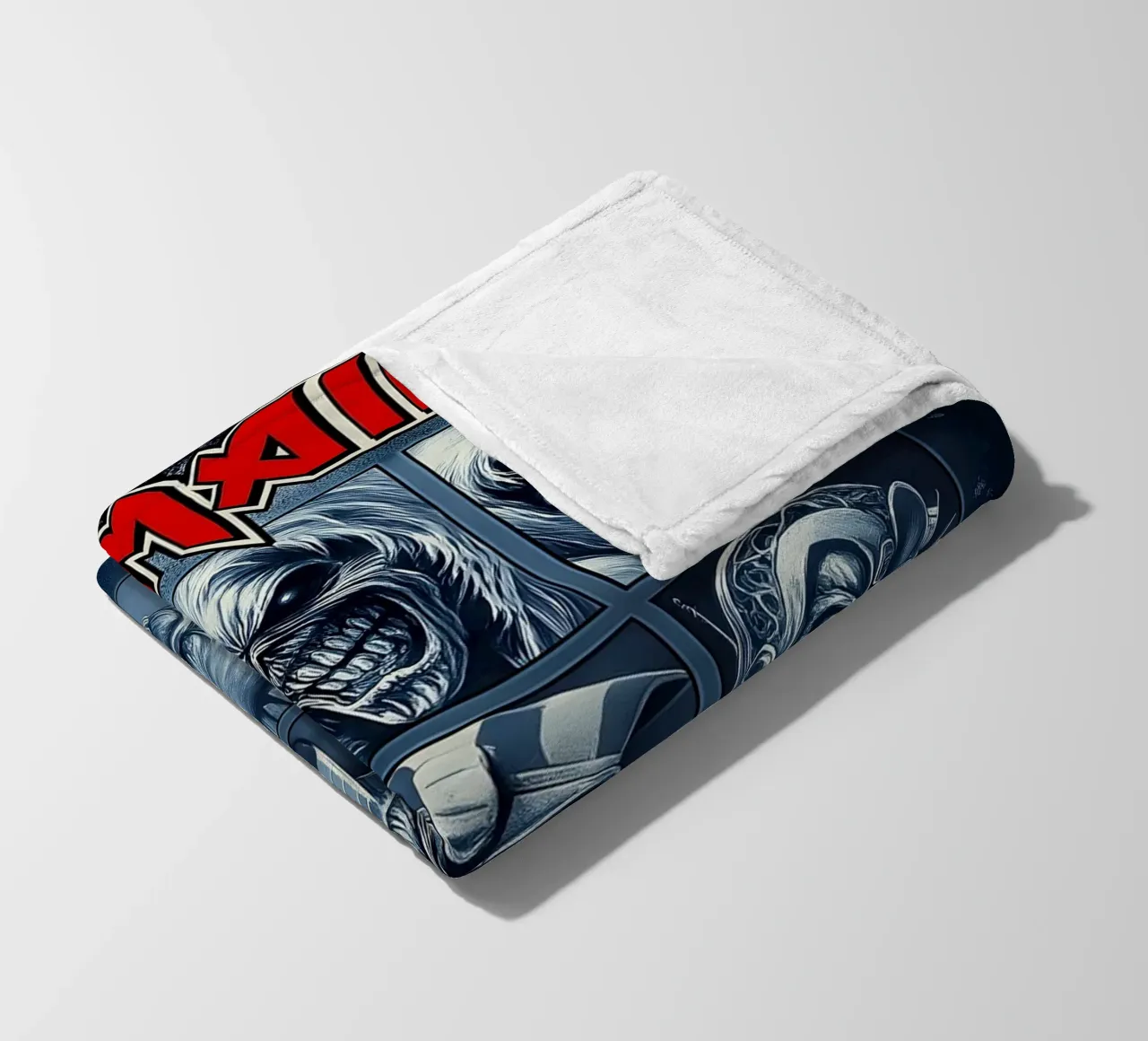 Trends International Iron Maiden - Grid Wall Poster fleece blanket by DGUnder