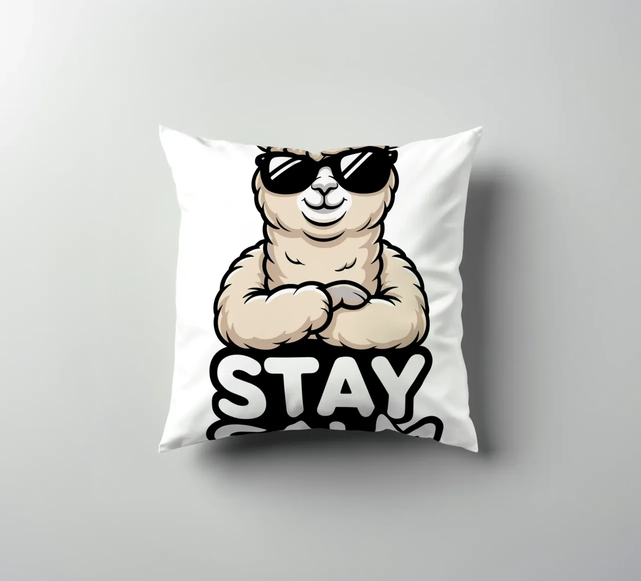 Stay Calm Alpaka cuscino da Shirtfantastisch